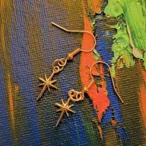 Gold Starburst Earrings